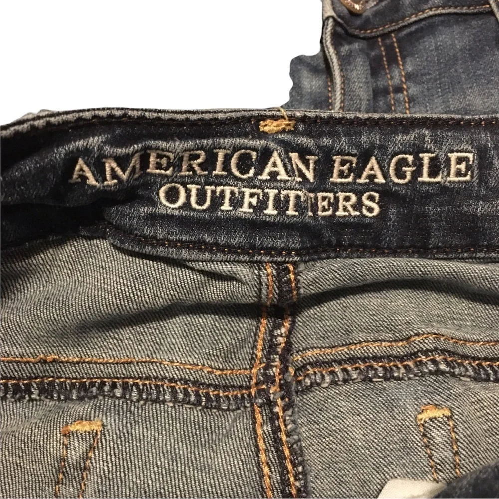Womens  American Eagle Super Stretch Jeggings 2 Short Jeans Denim - Picture 8 of 10